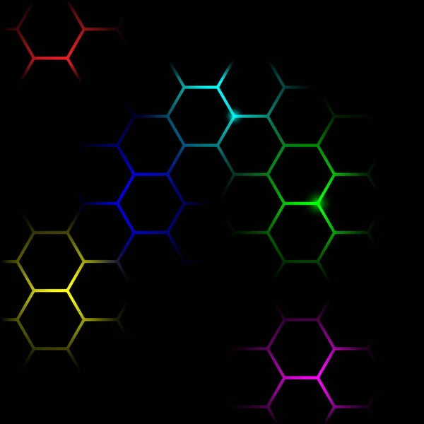 Modèle Hexagonal Créé Fond Abstrait Vecteur Stock — Image vectorielle