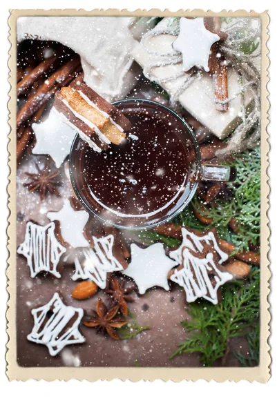 Pequenos biscoitos de Natal de chocolate Star Shape Cup — Fotografia de Stock