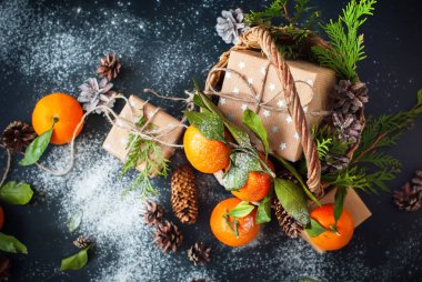 Noel mandalina kutusu Rus geleneği tatil