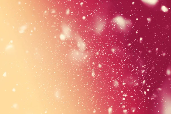 Sníh padá noční oblohy kreslení modré pozadí — Stock fotografie