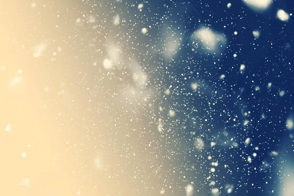 雪夜の空が青色の背景色の描画 — ストック写真