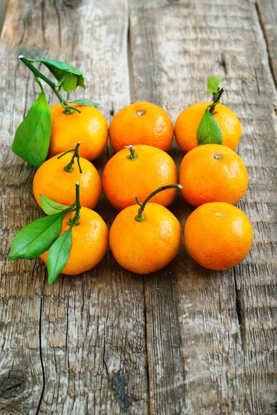 Navidad Año Nuevo Composición Mandarinas Madera — Foto de Stock