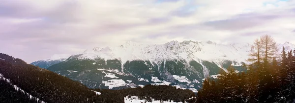 Alpes Cênico Inverno Montanha Paisagem Fundo — Fotografia de Stock