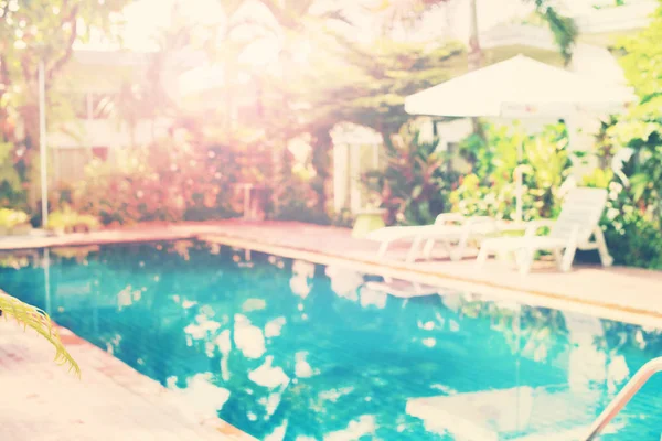 Bela piscina Tropical Resort Blured — Fotografia de Stock