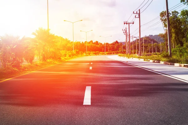 Tay yol araba yol işaretleme çizgi orta manzara