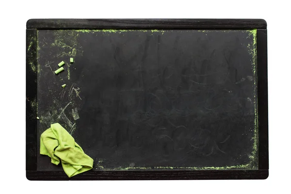 Back to School Empty Chalkboard Isolated on White — Stock Photo, Image