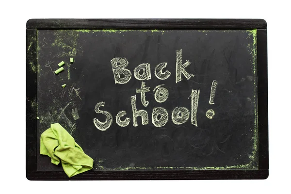 Conceito de Chalkboard Voltar ao Esquema da Escola Símbolo — Fotografia de Stock