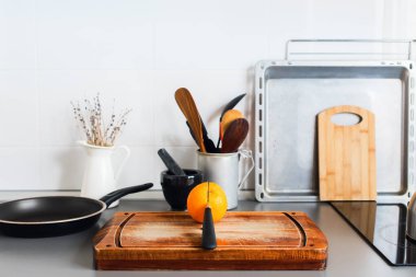 Mutfak natürmort rustik yemekler tablo Ware turuncu