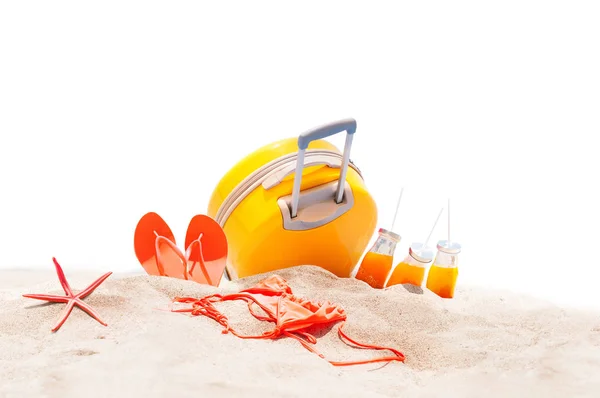 Holidays Accessories Trunk Bikini Slippers Summer — Stock Photo, Image
