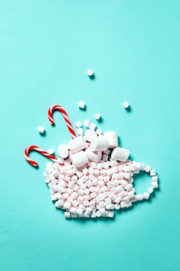 Kavram siluet Noel içecek Kupası