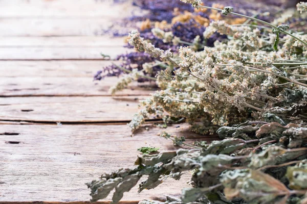 Diverse gemengde kruiden alternatieve geneeskunde bloemen — Stockfoto