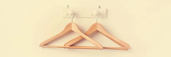 Nothing to Wear Design Wooden Coat Hanger — стоковое фото