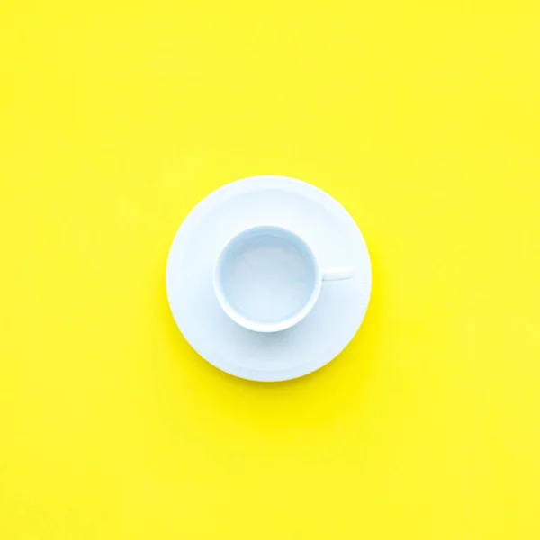 White Coffee Cup Kitchen Dish Top view — стоковое фото
