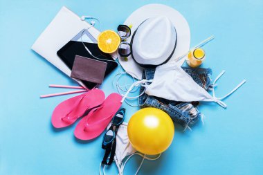 Tatil kavramı farklı yaz şeyler seyahat