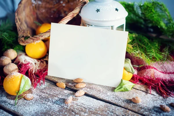 Message de carte de Noël Joyeux Noël Bonne Nouvelle — Photo