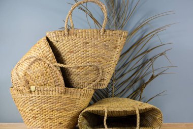 El yapımı ıslak çantalar. Moda doğal biyografi