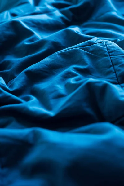 Blue blanket plaid in trend color of the year 2020. — Stock Photo, Image