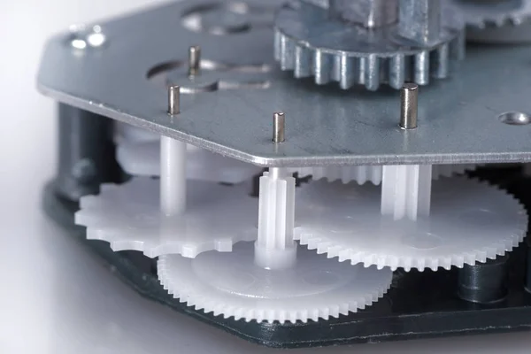 Plastik gears ile basit clockwork — Stok fotoğraf