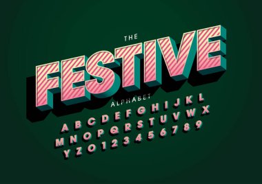 Renkli alfabe şablonu, basit biçim, vektör illüstrasyonu 