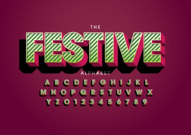 Renkli alfabe şablonu, basit biçim, vektör illüstrasyonu 