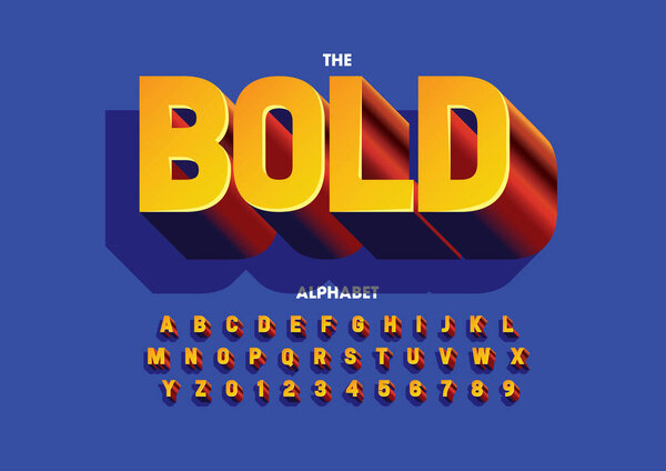 Colored alphabet template, simple style, vector illustration 