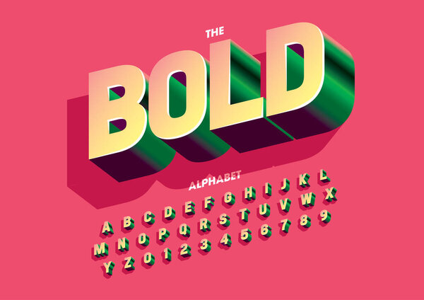 Colored alphabet template, simple style, vector illustration 