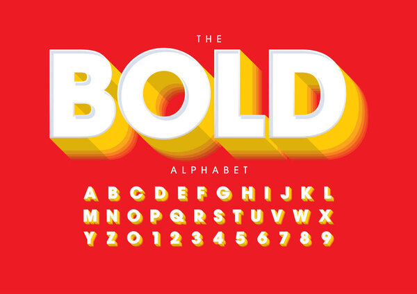 Colored alphabet template, simple style, vector illustration 