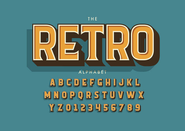 Colored alphabet template, simple style, vector illustration 