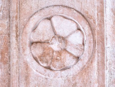 Mimari elemanlar ve cephe duvar doku rozet. Vittorio Veneto, İtalya