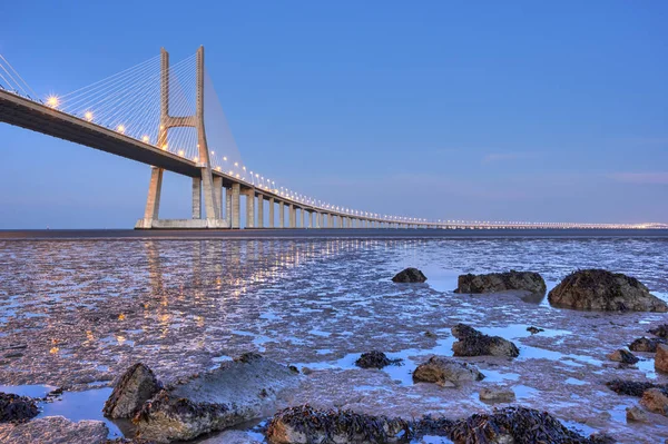 Vasco da gama most, Lizbona, Portugalia — Zdjęcie stockowe