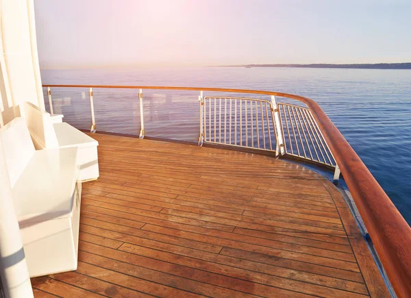 Wooden deck and seascape