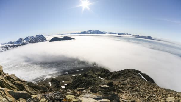 北極環境 - 氷河、海、山 — ストック動画