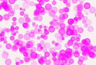 Beyaz arkaplanda pembe mikro balon sıçraması