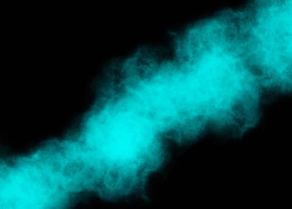 Nebulosa azul claro através da imagem no fundo preto — Fotografia de Stock