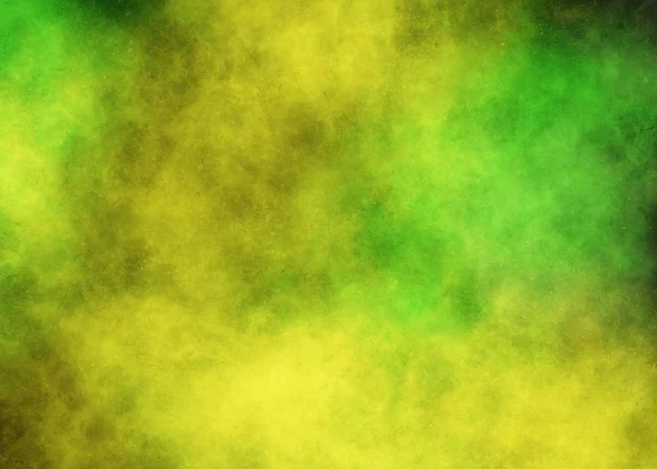 Nebulosa verde e amarela sobre fundo preto Imagens De Bancos De Imagens