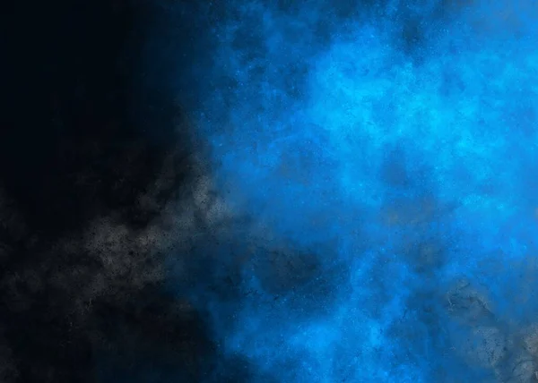 Nebulosa azul sobre fundo preto — Fotografia de Stock