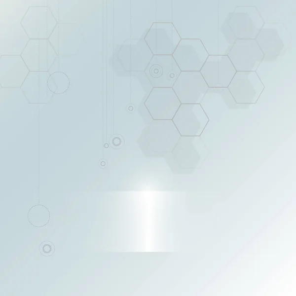 Altıgen şekilli soyut teknoloji vektör arkaplanı