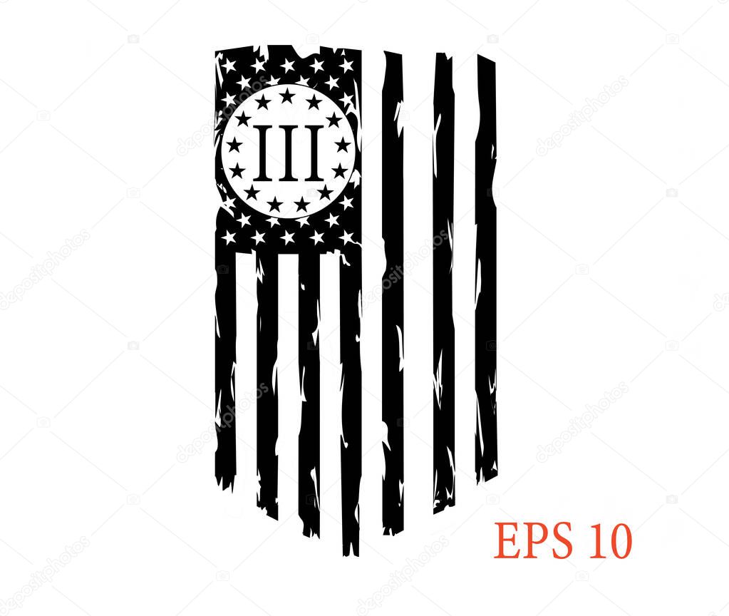 Distressed US Flag 13 Stars - US Flag