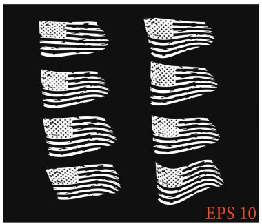 Amerikan Bayrağı, Amerikan bayrağı, Amerikan bayrağı dikelim. EPS 10, Clip Art,