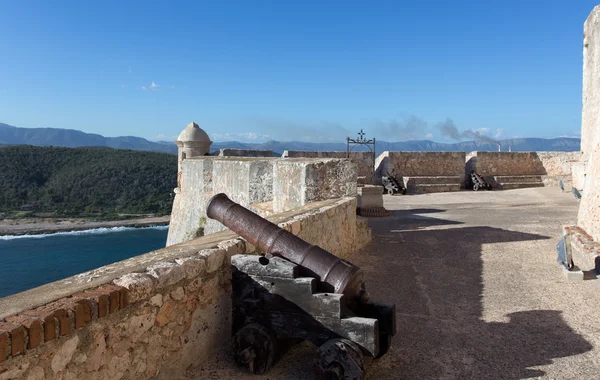 Посещение замка Эль-Морро в Сантьяго-де-Куба — стоковое фото