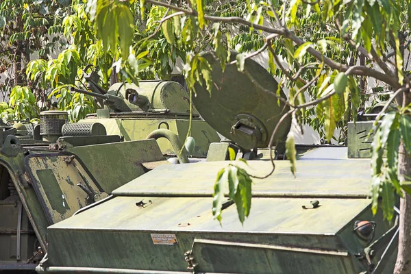 Jungle scenery including a old tank — Stock Photo, Image