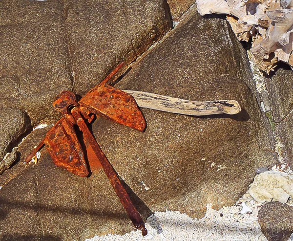 Old rusted anchor — Stock Photo, Image