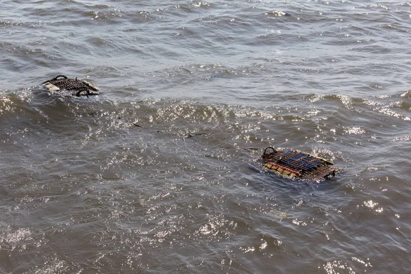 Gaiolas de pesca de caranguejo — Fotografia de Stock