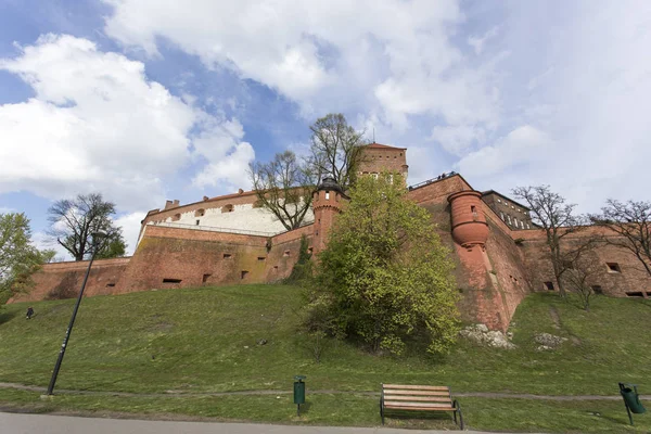크 라 코 프에 Wawel 성곽에 아름 다운 보기 — 스톡 사진