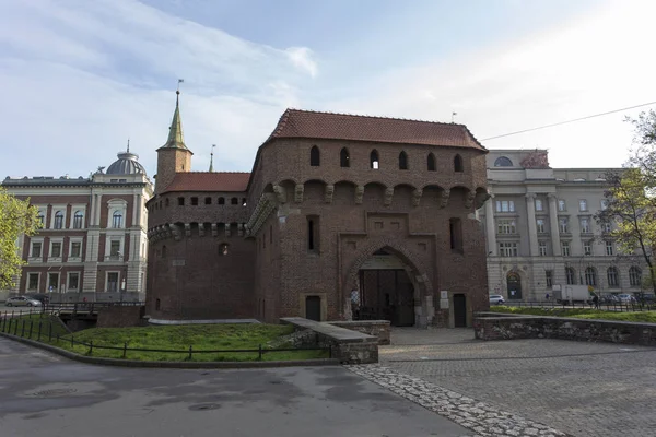 Krakov barbican zobrazení — Stock fotografie