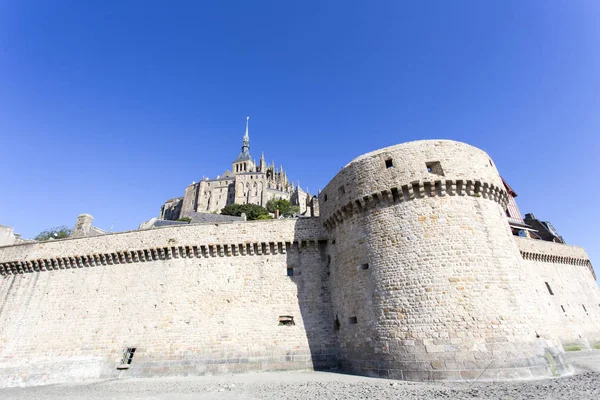 The fortress Mont Saint Michel in France — Stock Photo, Image