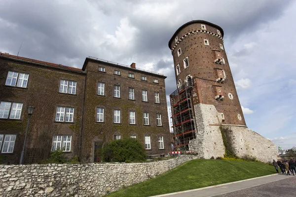 Věže starého královského hradu Wawel — Stock fotografie