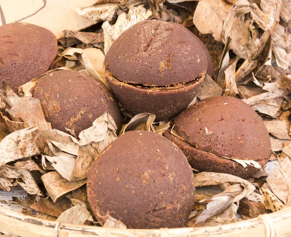 Palm sugar sold at a market — Stock Photo, Image