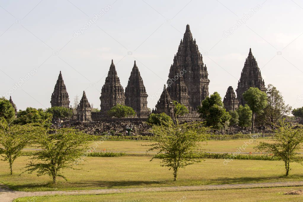 prambanan temple view in Java island