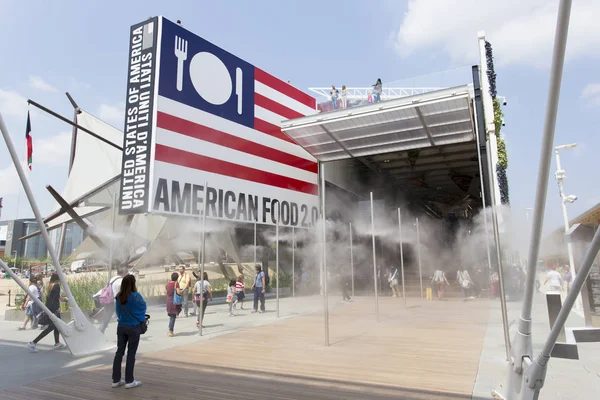 Pabellón de EE.UU. en la Expo, exposición universal sobre el tema de la comida — Foto de Stock